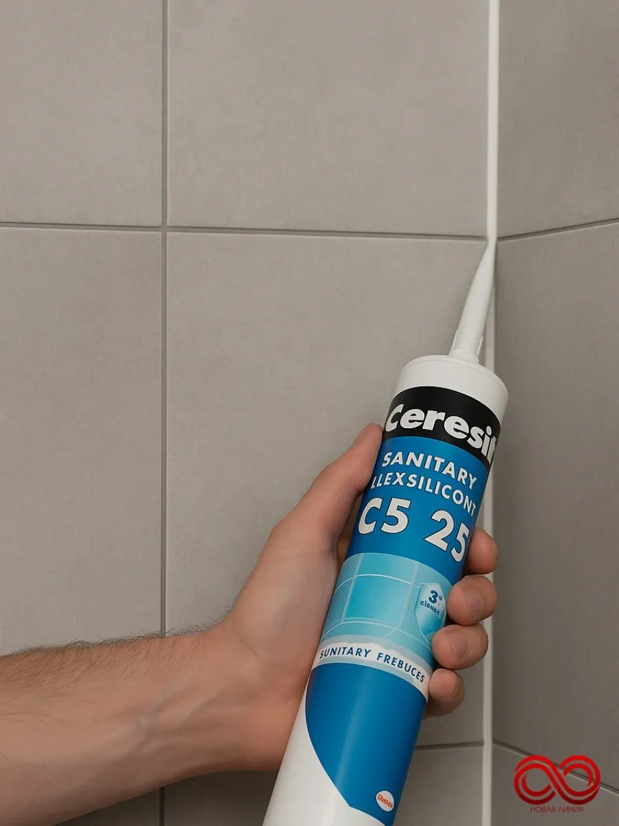 Герметик силикон санитарный CS 25 серебряно-серый 04